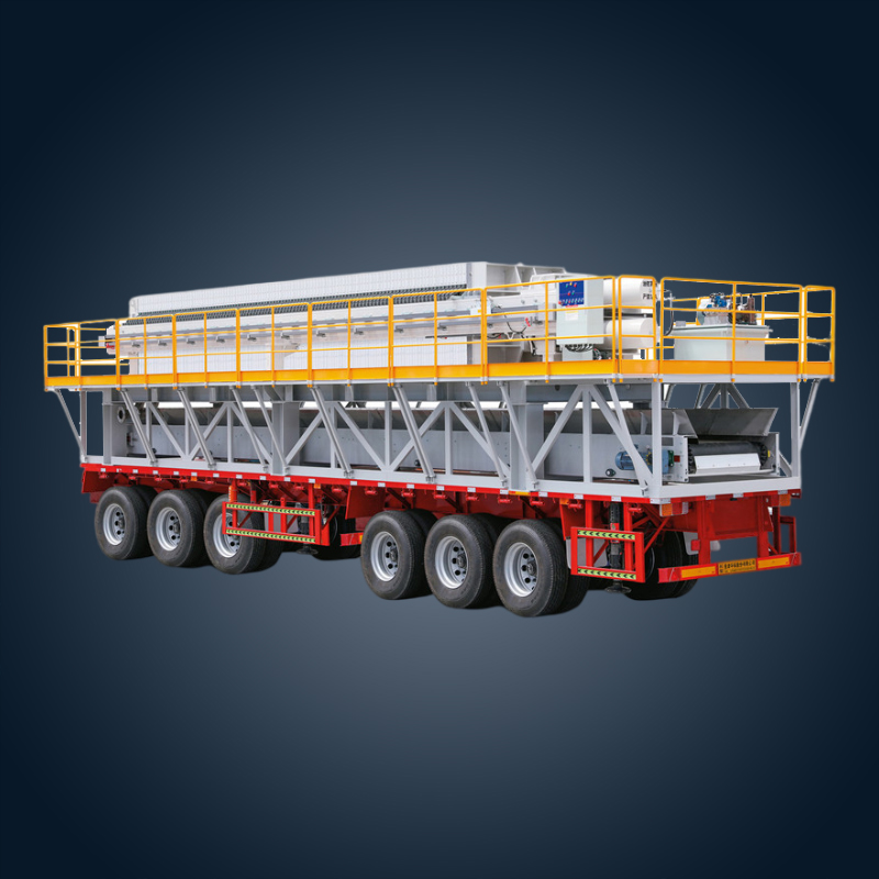 盐边车载移动式泥浆固化脱水压滤机